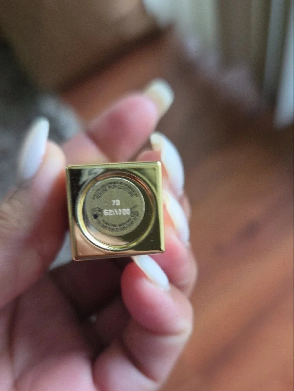 Yves Saint Laurent Travel Size Gold-tone Lipstick Case with Black YSL Logo